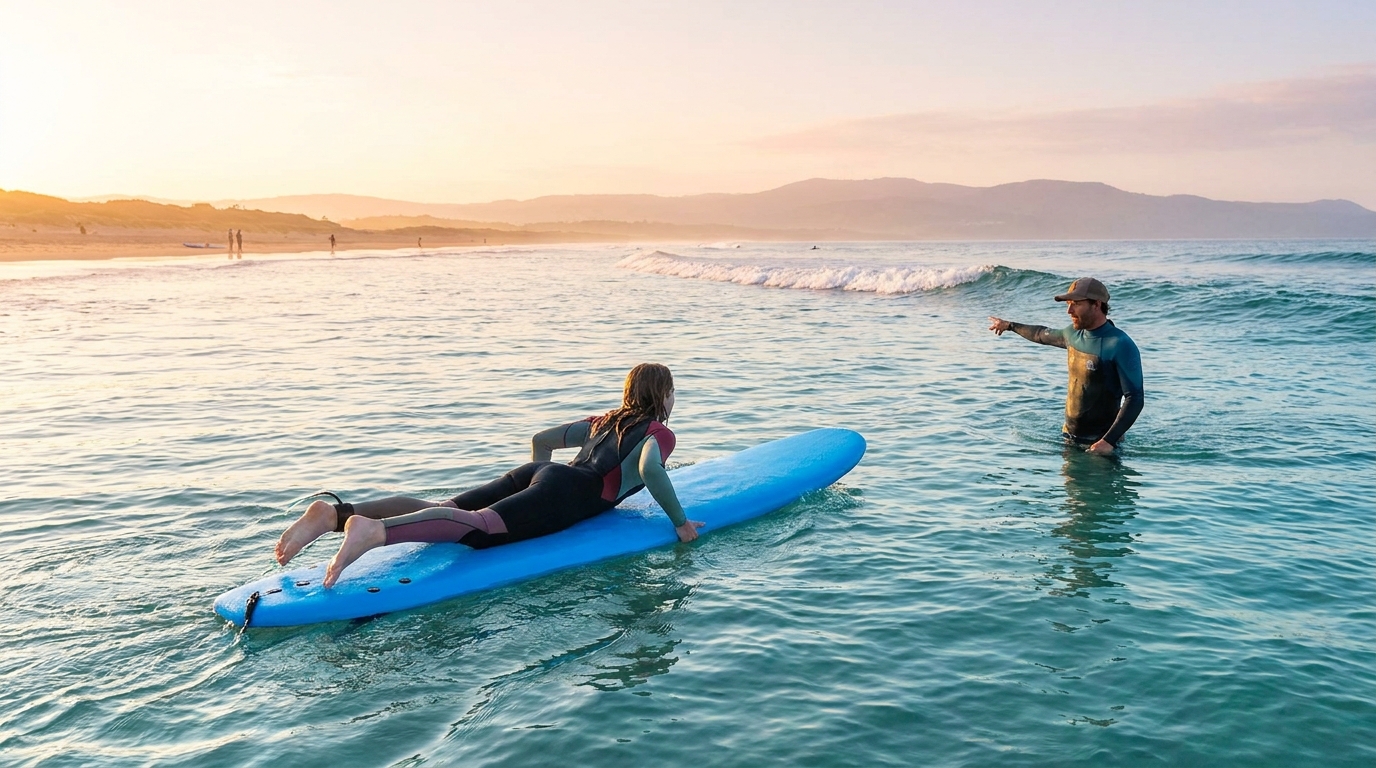 Beginner surf tips — surfing and water sports article illustration