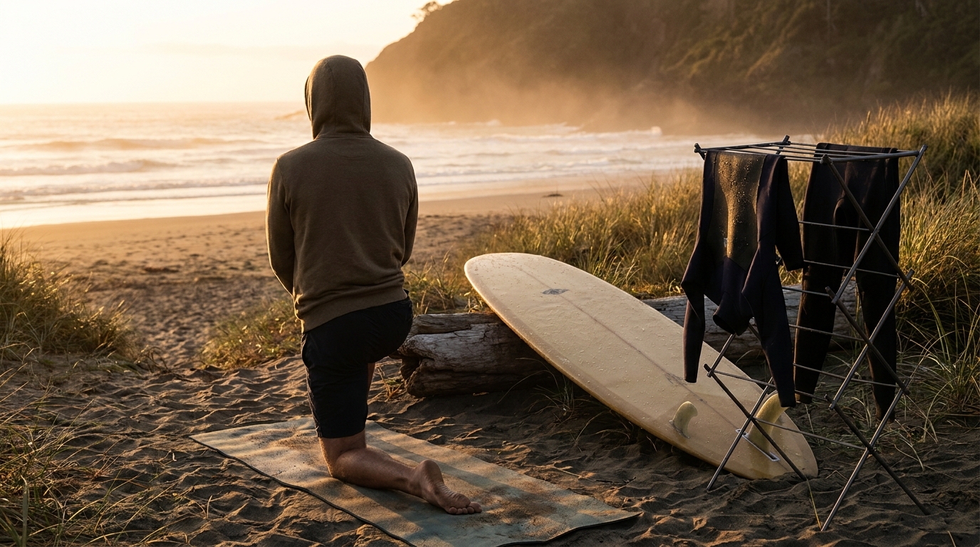 Surf wellness recovery — surfing and water sports article illustration