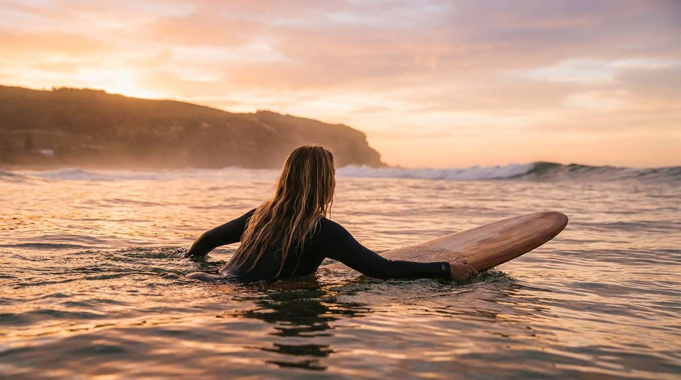 Women surfing — surfing and water sports article illustration