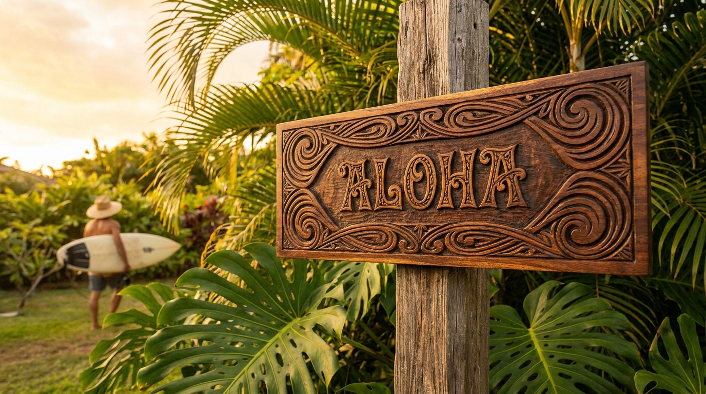 Hawaiian language — surfing and water sports article illustration