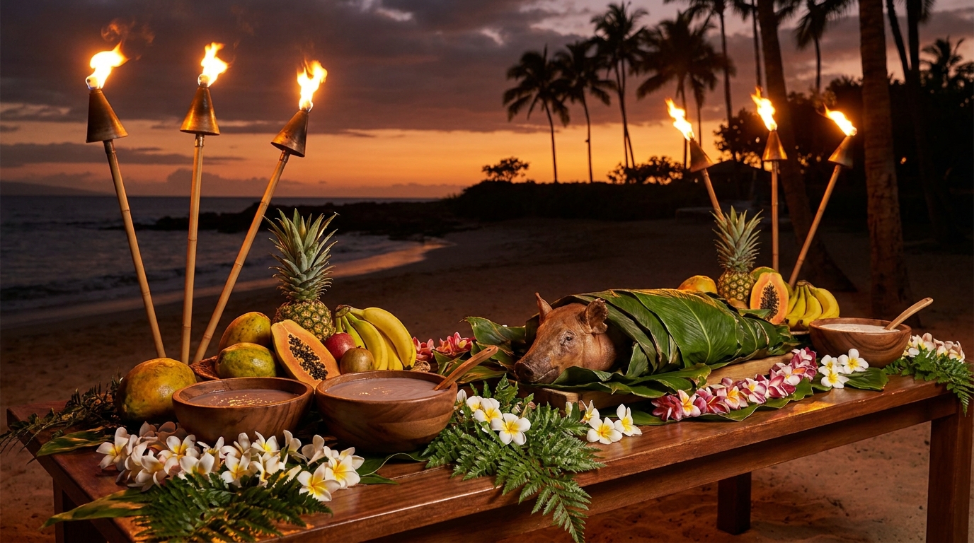 Luau guide — surfing and water sports article illustration