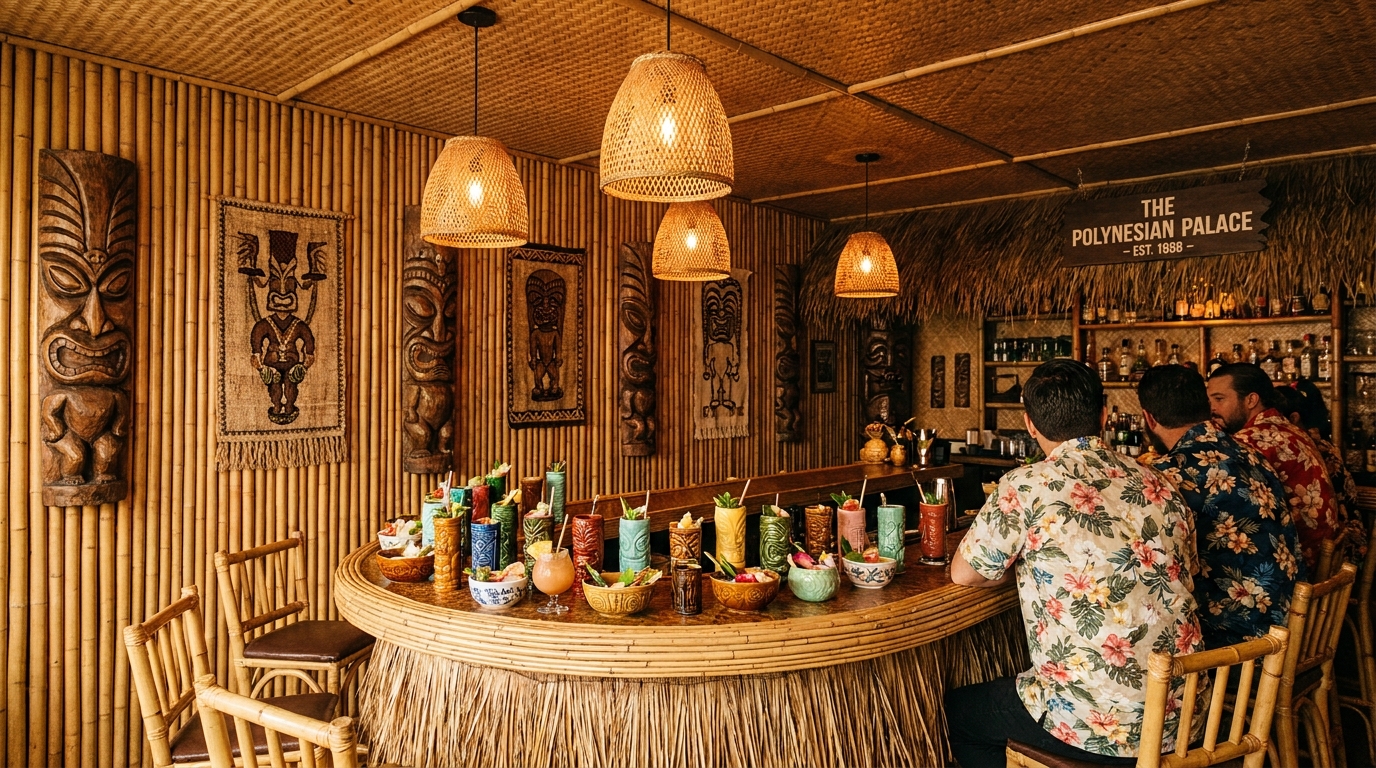 Tiki culture — surfing and water sports article illustration